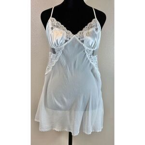 Victorias Secret 100% Silk Lace Mini Night Gown Slip Dress Women’s Medium
